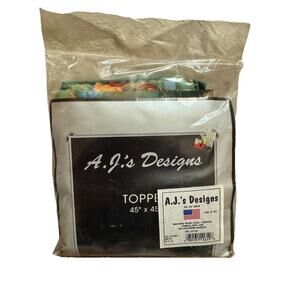 AJ’s Designs 100% Cotton October Hunter Thanksgiving Table Cloth Topper 45x45